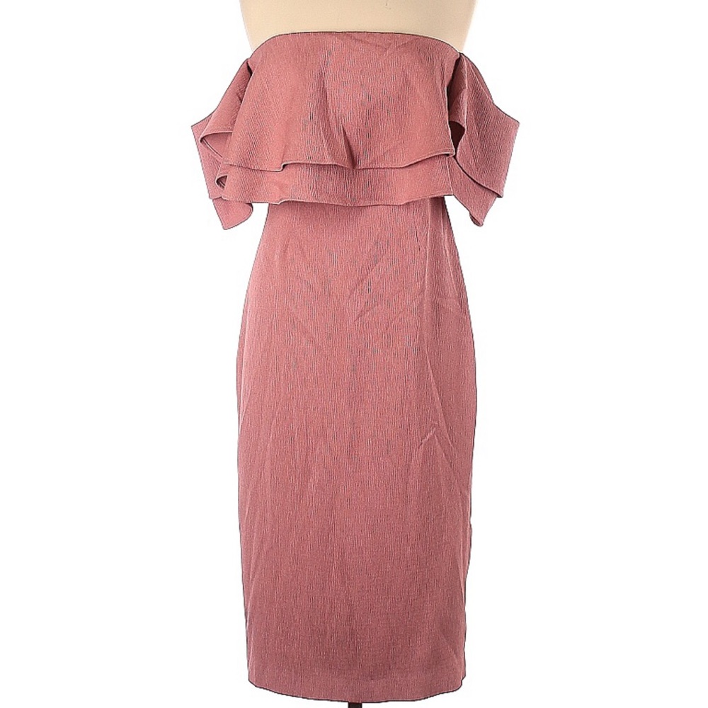 Keepsake pink off the shoulder ruffle dress